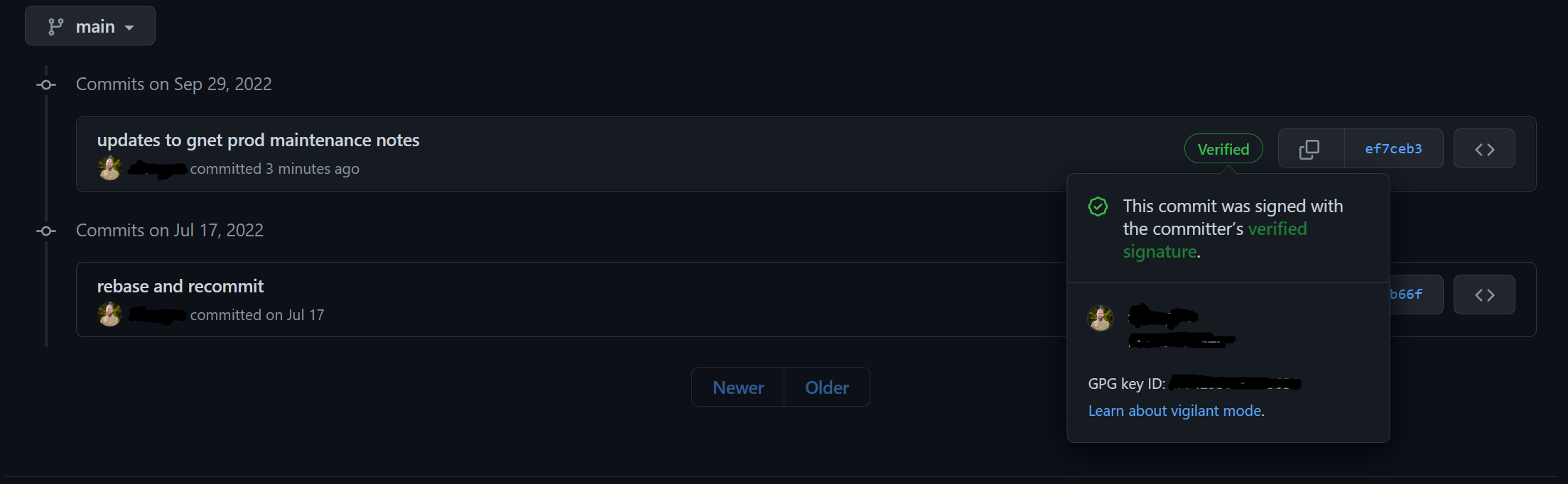 Example Github Signed Commit